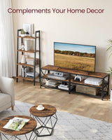 Home 70-in 3-Tier Industrial Rustic Brown TV Stand P1L6 - product image 2