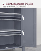 Home Dove Grey Floor Cabinet with 2 Adjustable Shelves H7S7 - product image 3