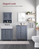 Home Dove Grey Floor Cabinet with 2 Adjustable Shelves H7S7 - product image 7