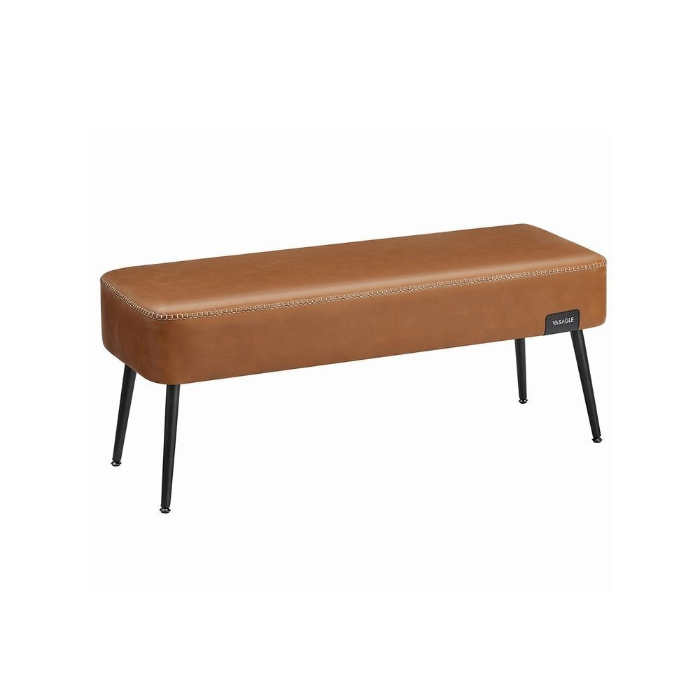 Home EKHO Collection Caramel Brown Synthetic Leather Bench L8E7 - product image 1