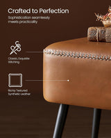 Home EKHO Collection Caramel Brown Synthetic Leather Bench Q8C7 - product image 8