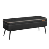 Home Mid-Century Ink Black Ottoman Storage Bench Y1P6 - product image 2