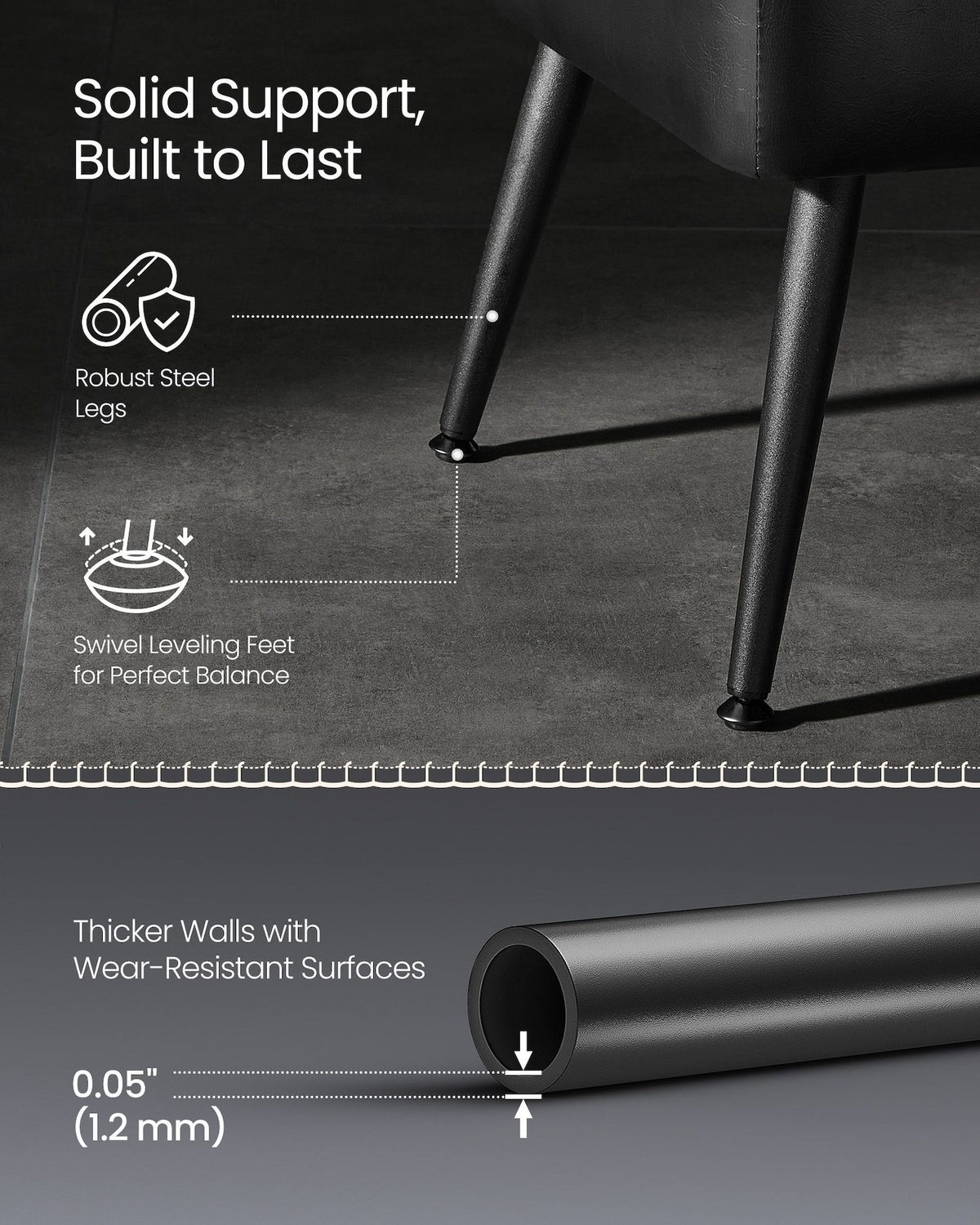 Home Mid-Century Ink Black Ottoman Storage Bench Y1P6 - product image 7