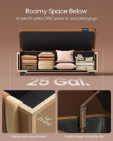 Home Mid-Century Modern Brown Storage Ottoman J8C2 - product image 3
