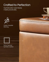 Home Mid-Century Modern Brown Storage Ottoman N5U3 - product image 4
