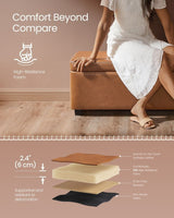 Home Mid-Century Modern Brown Storage Ottoman N5U3 - product image 5