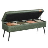 Home Modern Forest Green Ottoman Storage Bench G8O9 - product image 2