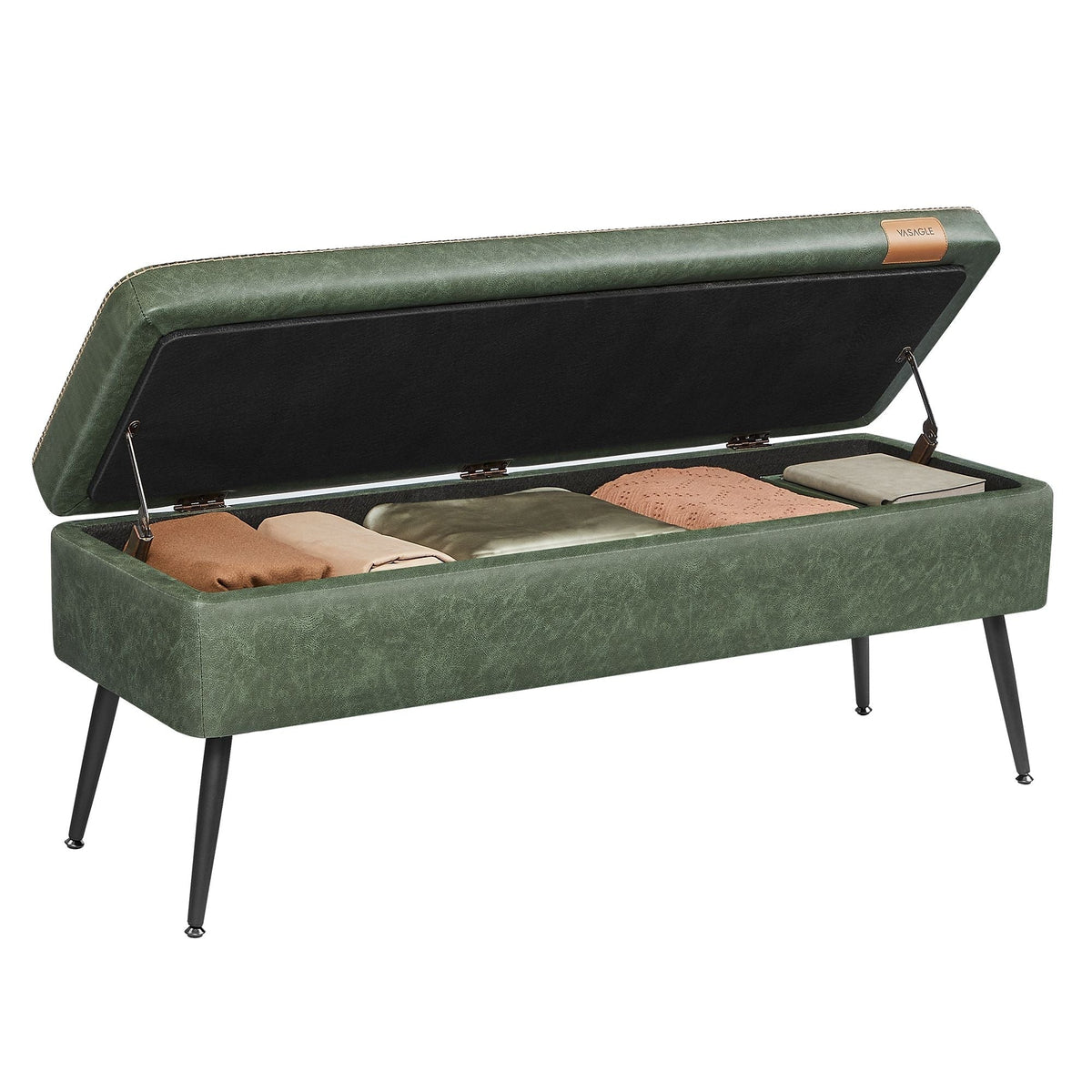 Home Modern Forest Green Ottoman Storage Bench G8O9 - product image 2