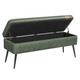 Home Modern Forest Green Ottoman Storage Bench G8O9 - product image 3