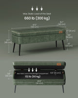 Home Modern Forest Green Ottoman Storage Bench G8O9 - product image 7