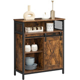 Home Rustic Brown Cabinet with Sliding Door H4M7 - product image 2