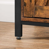 Home Rustic Brown Cabinet with Sliding Door H4M7 - product image 5