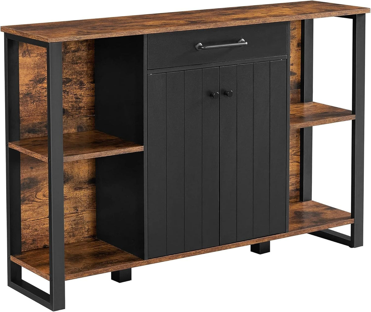 Home Rustic Brown Storage Cabinet with Drawer X3D0 - product image 1