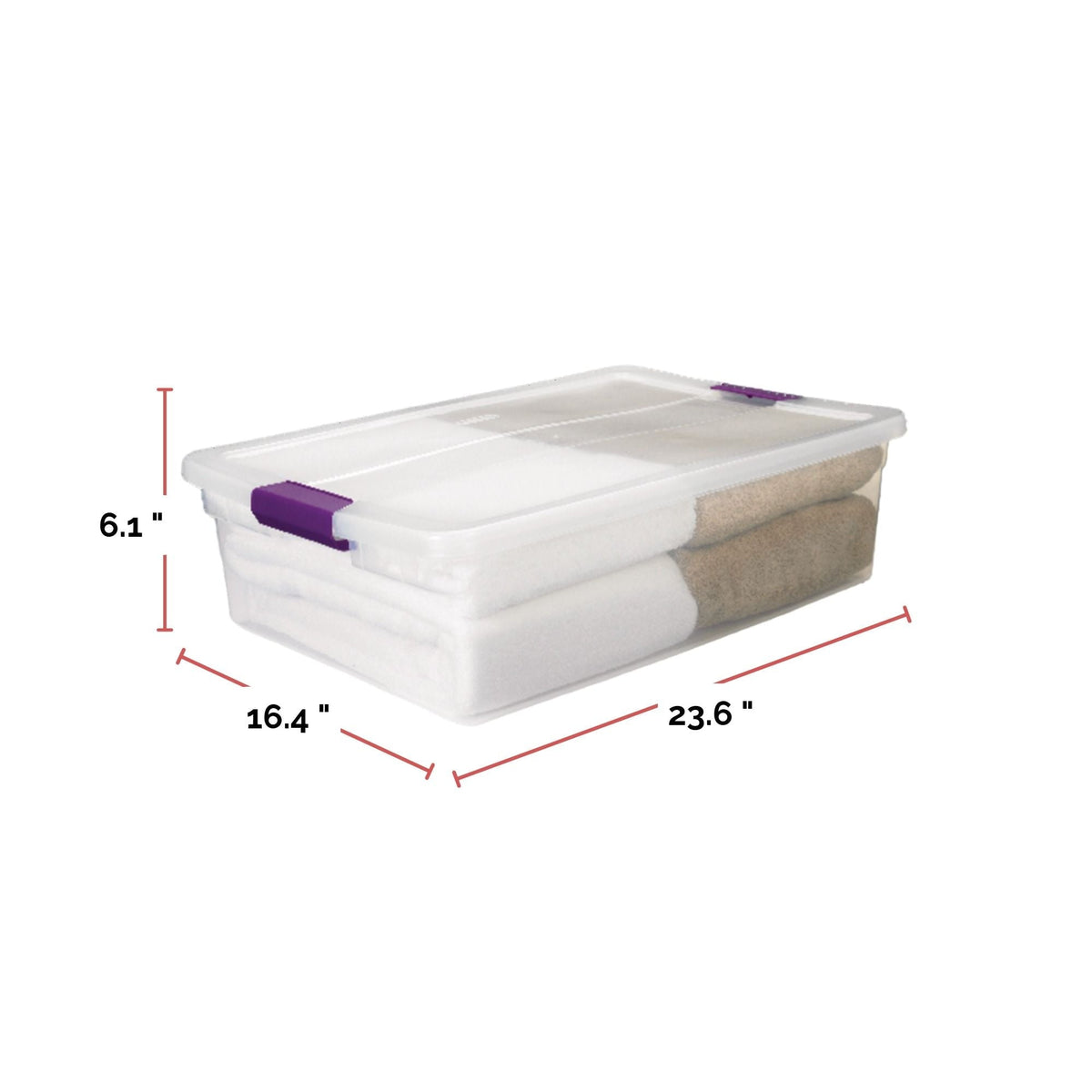 ClearView Storage Box with Latched Lid, 30-L J7I9 - product image 2