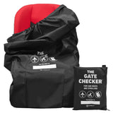 Stroller Gate Heavy-Duty Black Checker Travel Bag with Pouch I4E6 - product image 1