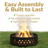 Decor Cut Out Wood-Burning Fire Ring, 36-in T9M6 - product image 5