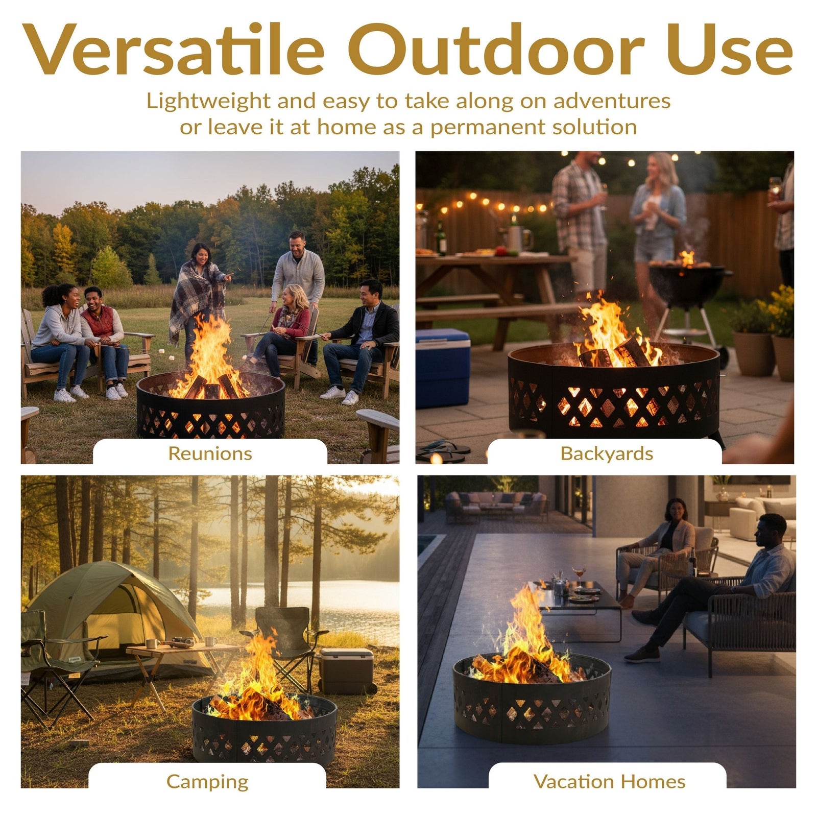 Decor Cut Out Wood-Burning Fire Ring, 36-in T9M6 - product image 7
