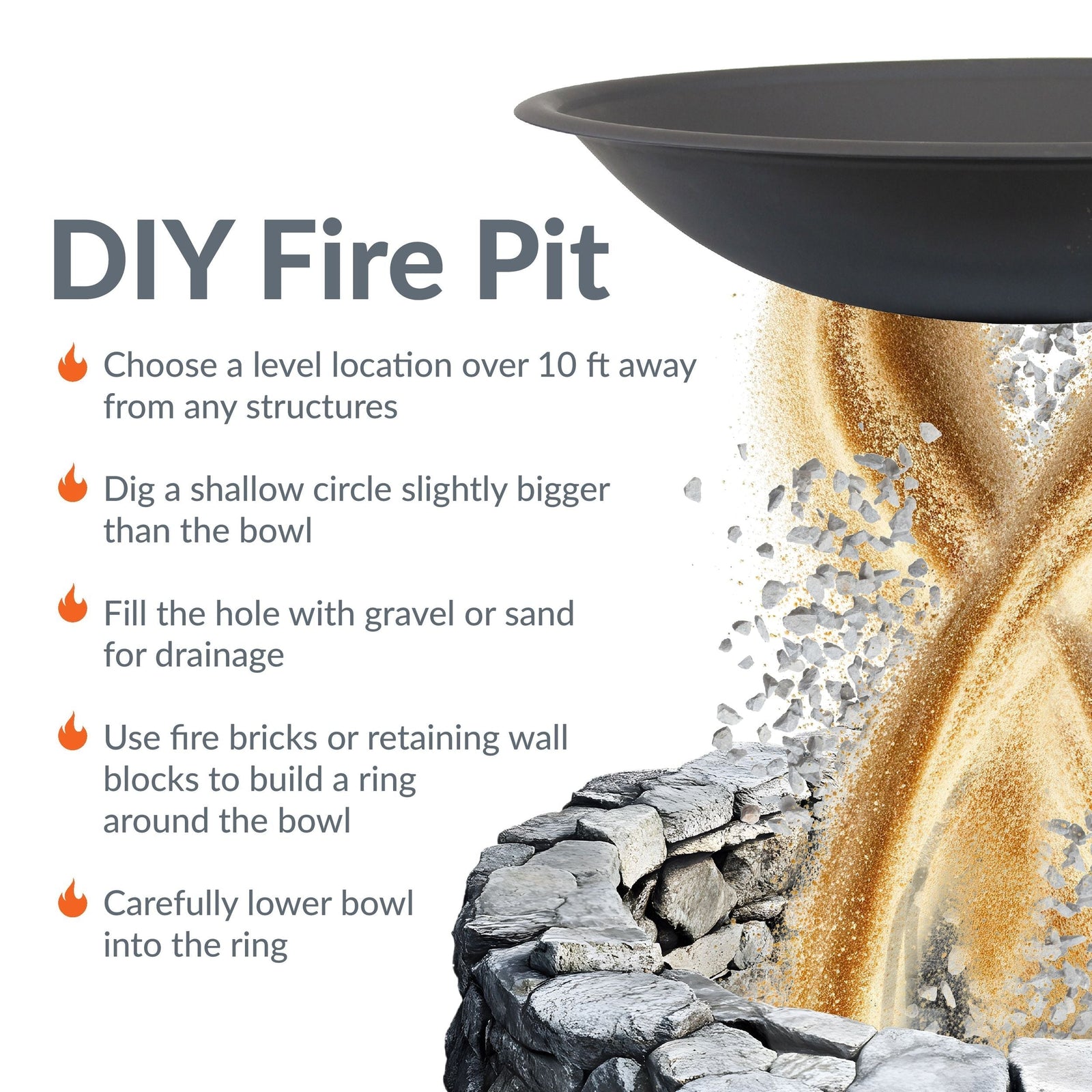 Decor Replacement Fire Pit Bowl, Black, 32-in Y3K6 - product image 8