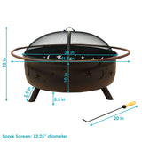 Décor Steel Cosmic Fire Pit, Extra-Large, 42-in Y4X7 - product image 5