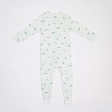 The Elk Baby Whale Print Premium Organic Cotton Play and Grow Rib Foot Zippy, Various Sizes H1X0 - product image 1