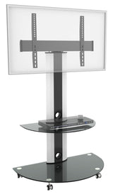 LCD84113BLK Superior TV Cart with Glossy Glass Base and Shelf, 32-in to 55-in L3E8 - product image 2