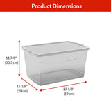 type A Clarity Transparent Storage Box with Lid, 50-L E5X2 - product image 6