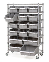 Classics 7-Tier NSF 16-Bin Rack Shelving, 36-in x 14-in x 56-in O6P9 - product image 1