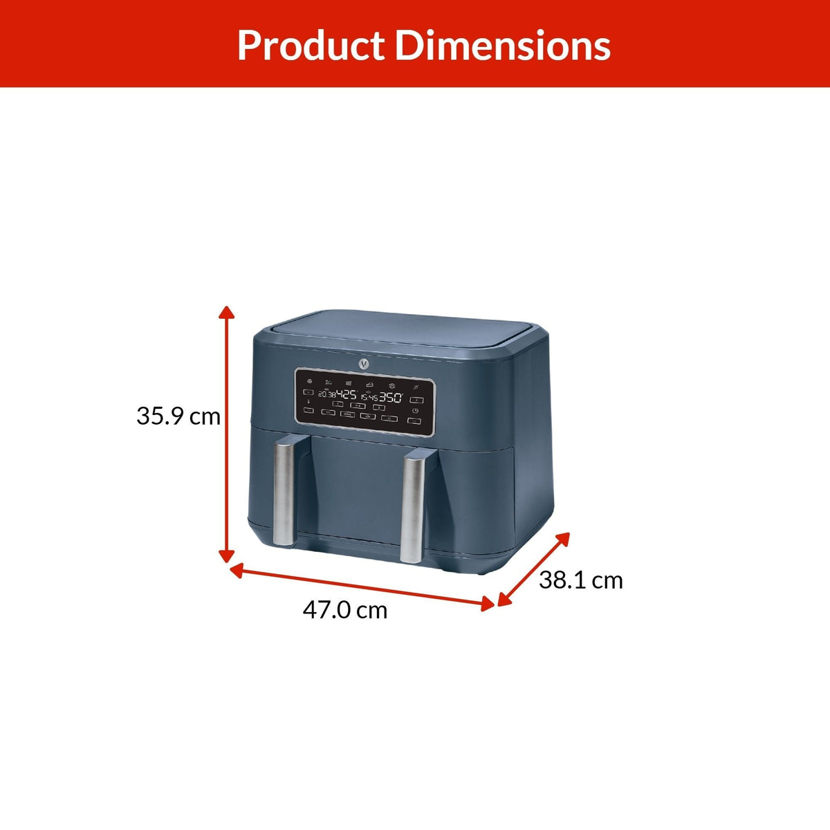 Colour Series 9-qt Trizone Air Fryer, 9-qt X4E7 - product image 4