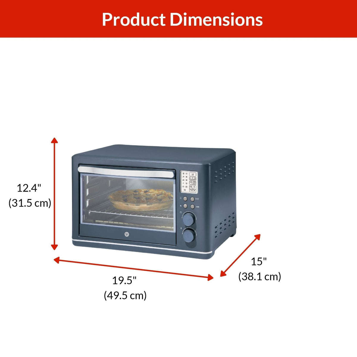Digital Multi-Functional Air Fryer Toaster Oven with 11 Pre-Set Functions, Bluefin, 6-Slices V3E4 - product image 6