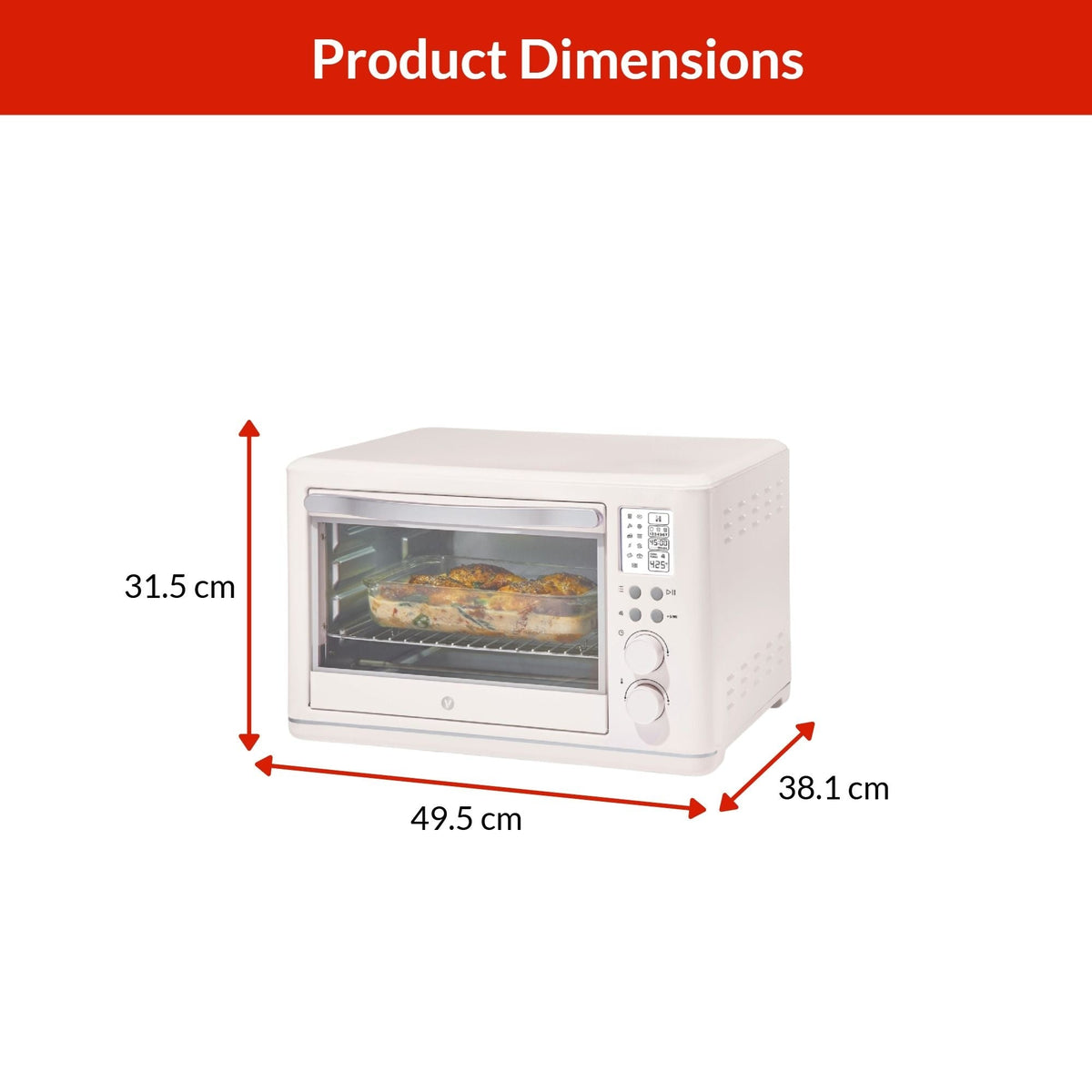 Digital Multi-Functional Air Fryer Toaster Oven with 11 Pre-Set Functions, Shortbread, 6-Slices U1J6 - product image 7
