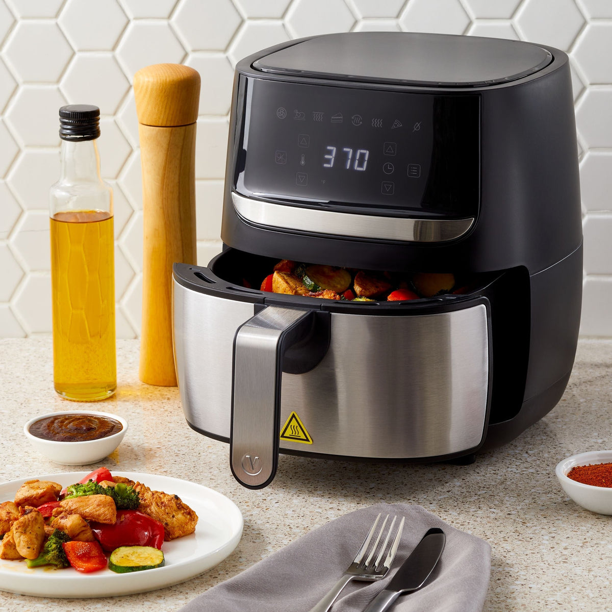 Stainless Steel Non-Stick Air Fryer, 4-qt B6J7 - product image 5