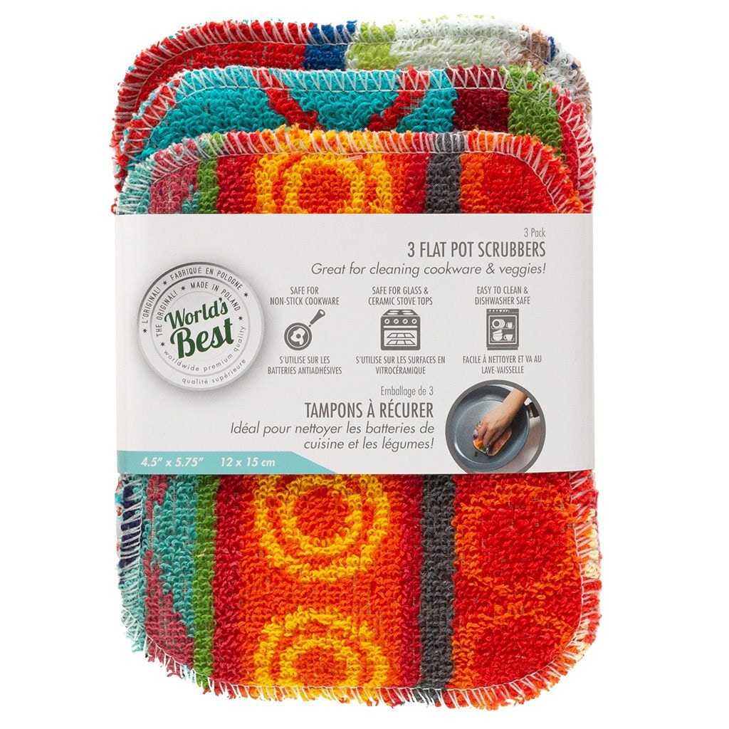 Best Multi-Surface Flat Pot Scrubber, 3-pk A3W4 - product image 1